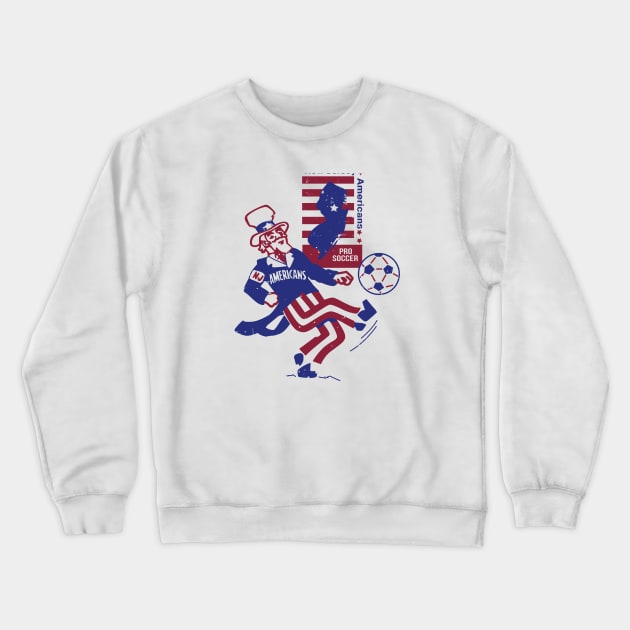 New Jersey Americans Pro Soccer Vintage Crewneck Sweatshirt by ryanjaycruz